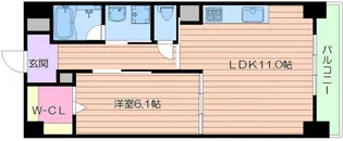 アベニール四天王寺【5階】の間取り