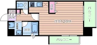アーバンエース夕陽丘パル【6階】の間取り