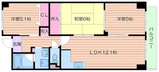 ヒルサイド四天王寺東【2階】の間取り