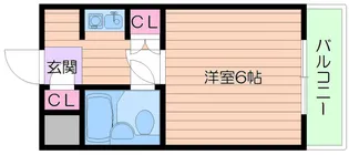 ヴェルデ阿倍野【6階】の間取り