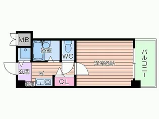 プレサンス阿倍野阪南町【8階】の間取り