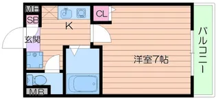 ロイヤルカーサ阿倍野【3階】の間取り