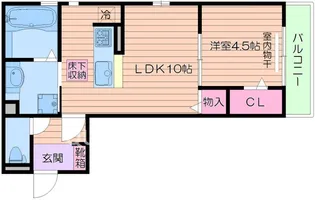 ジュリあべの【2階】の間取り