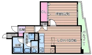 カスタリア阿倍野【5階】の間取り
