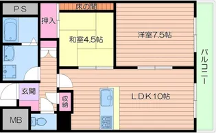 ぷりんすマンション【5階】の間取り