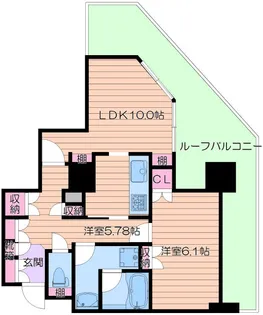あべのグラントゥール【23階】の間取り