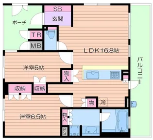 サンクタス阿倍野ザ・プレミアム【4階】の間取り