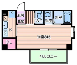 エレガンス長居【2階】の間取り
