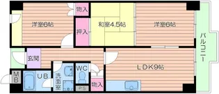 リバージュ住吉【2階】の間取り