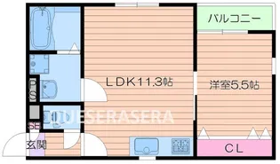 KTIレジデンス住吉大社【3階】の間取り