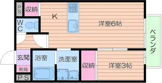 エーデ田辺【1階】の間取り