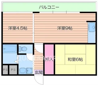 グランドール南栄【5階】の間取り