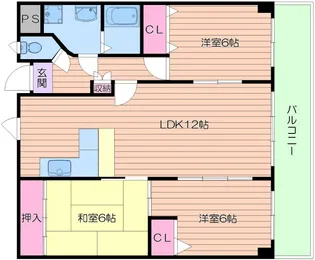 セディアコアロード【4階】の間取り