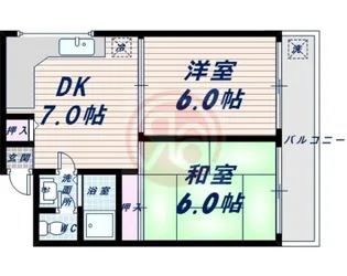 アミティ北畠【1階】の間取り