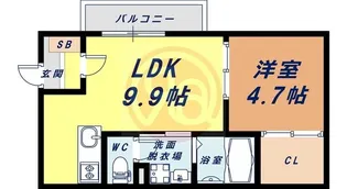 エトワール阿倍野【3階】の間取り