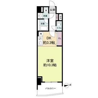 セレッソコート上本町EAST【4階】の間取り