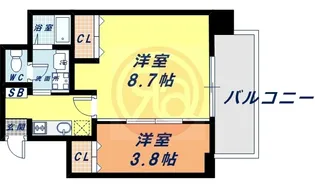 ヴィラ・セレーノ玉造本町(旧ルネフラッツ玉造本町)【11階】の間取り