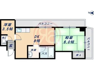 メゾンシャピー岸里【4階】の間取り