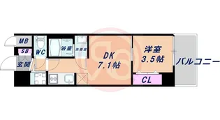レオンコンフォート天王寺東【10階】の間取り