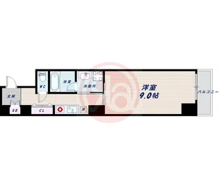 アリビオ夕陽丘【2階】の間取り