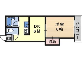 サニーハイツ住吉【3階】の間取り
