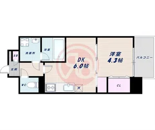 グランパシフィックPINELuxe【3階】の間取り