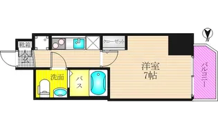 ラシュレエグゼ天王寺【5階】の間取り