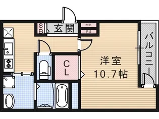 フジパレス山之内Ⅹ番館【3階】の間取り