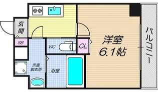 グランパシフィック今宮【6階】の間取り