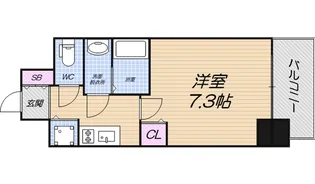 プレサンス玉造駅前ルージュ【6階】の間取り