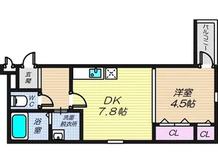 フジパレスアベリア【1階】の間取り