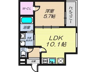 フジパレスメイト【1階】の間取り