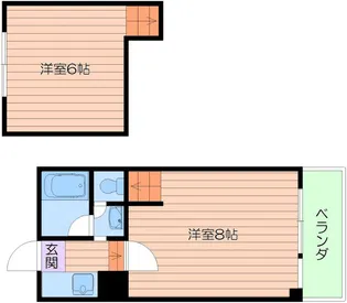 カーサ東住吉【2階】の間取り
