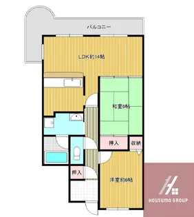 カワデンセントリックハイツ【5階】の間取り