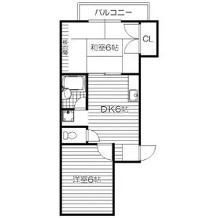 コスモコーポ北田辺【5階】の間取り