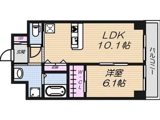 エイチツーオー清水丘【6階】の間取り