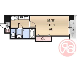 Luxe天王寺【2階】の間取り