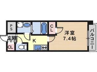 JPレジデンス大阪上町台【11階】の間取り