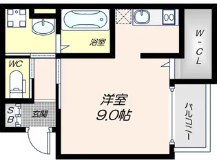 ディアコート矢田【3階】の間取り
