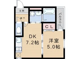 フジパレスソレイユⅢ【3階】の間取り