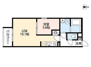 ランペドゥーザ【3階】の間取り