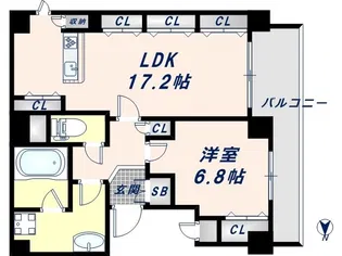 グランテージ国分町【4階】の間取り