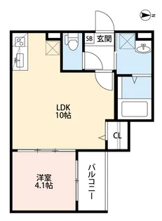 ハルカス今川【3階】の間取り
