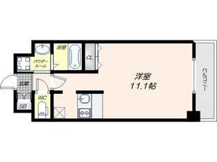 プレサンス上町台夕陽丘【3階】の間取り
