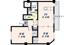 ヴェルデュール住吉【2階】の間取り