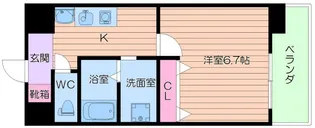 SWISS天王寺Ⅰ【2階】の間取り