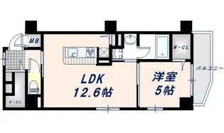 ブルグ真田山【4階】の間取り