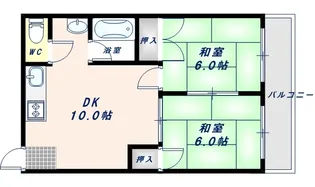 住吉ハイツ【4階】の間取り