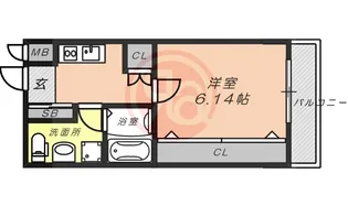 ブライト東住吉【1階】の間取り