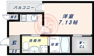 ブライト東住吉【2階】の間取り